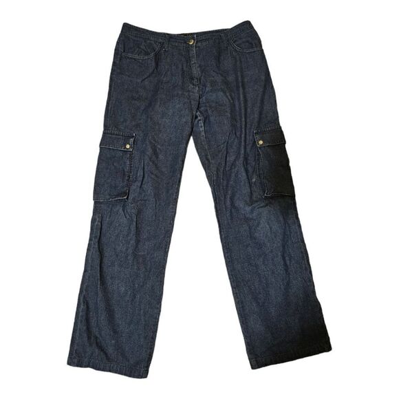 FENDI ROMA Vintage Utility Jeans - Size 34 x 30 - Picture 1 of 10